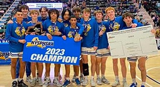 Boys Basketball are Class B New York State Champions